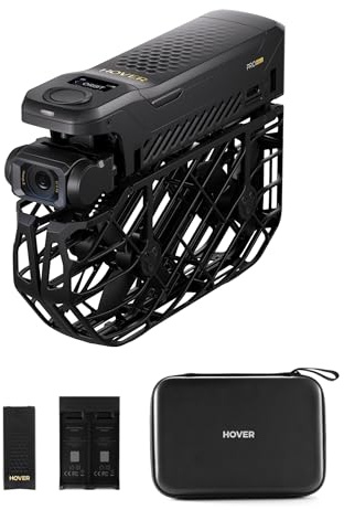 HOVERAir X1 PROMAX Drohne mit Kamera 8K, Faltbar Action Cam, Basis Kombo | Flugkamera mit 15 vollautomatischen Flugmodi, 42 km/h & KI-Tracking. OmniTerrain für jedes Gelände, Rückkollisions-Erkennung