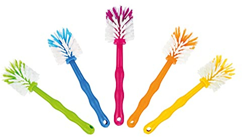 Wundermix - Mixtopf-Spülbürste für Deine Küchenmaschine (5er Set) • Reinigungsbürste für Mixtöpfe gängiger Küchenmaschinen • Robuste Bürste mit Nylon-Borsten • Spülbürsten