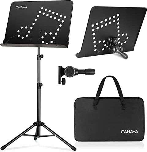 CAHAYA 2 in 1 Dual-Use Notenständer & Tischständer Stabil und Höhenverstellbar mit Tragetasche faltbarer Buchständer Tragbarer Notenständer Genießen Sie Patentschutz CY0203