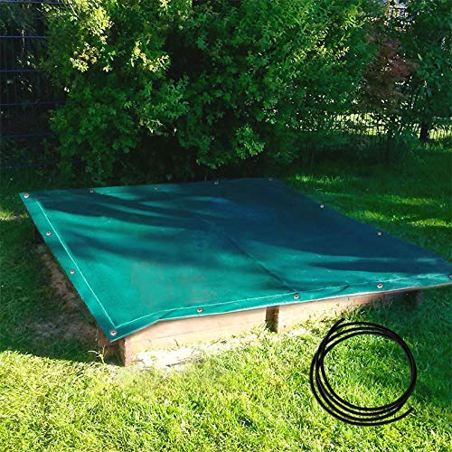 Sandkastenabdeckung Verschiedene Maße PE Gewebe, luftdurchlässig, grün (2x2m)