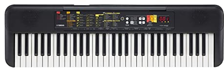 Yamaha PSR-F52 Digital Keyboard, schwarz – Kompaktes digitales Keyboard für Einsteiger mit 61 Tasten, 144 Instrumentenklängen und 158 Begleit-Styles