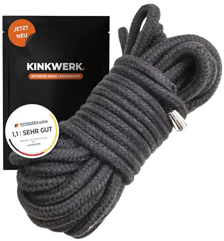 KINKWERK Bondageseil aus Baumwolle | Weiches und Robustes Baumwollseil für Fesselspiele | BDSM Sexspielzeug für Paare (5m)
