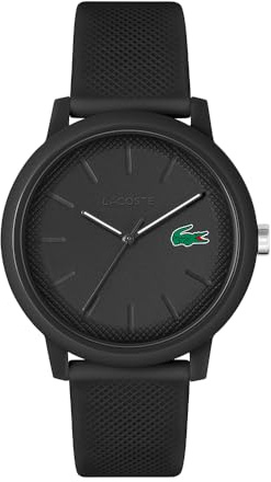 Lacoste 2011444 Herren-Armbanduhr, Lacoste.12.12-Kollektion, schwarzes Armband aus Silikon/Kautschuk