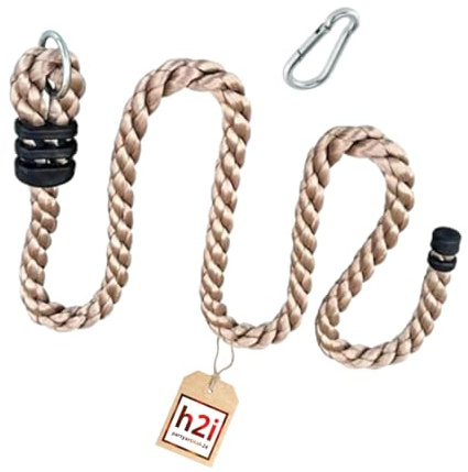 h2i Kletterseil 2 m ohne Knoten – Outdoor‑Kletterelement mit Sicherungsring & Karabiner