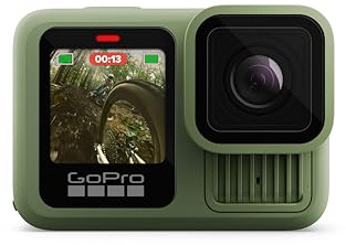 GoPro HERO13 Black in Waldgrün (Farbe in limitierter Auflage) – wasserdichte Action-Kamera mit 5,3K60-Video, 27MP-Foto + Kompatibilität mit Objektiven der HB-Serie