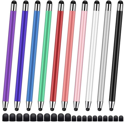 Stylus-Stifte für Touchscreens, 10 Stück, universelle kapazitive Touchscreen-Stifte für iPad/iPhone/Smartphones und Tablets, kompatibel mit allen kapazitiven Touchscreens (10 Stück Farbe)
