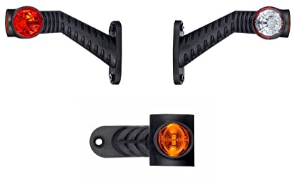 Web Truck 2 x LED Gummi Begrenzungsleuchte Seitenleuchte 12V 24V mit E-Prüfzeichen Positionsleuchte Auto LKW PKW Wohnwagen KFZ Lampe Leuchte Licht Weiß Rot Orange