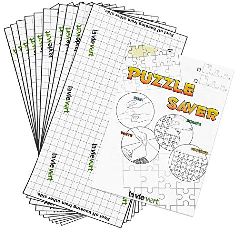 LAVIEVERT Puzzle Saver Peel & Stick Adhesive Paper Jigsaw Puzzle Glue Best Way to Preserve Your Finished Puzzle - 10 Sheets