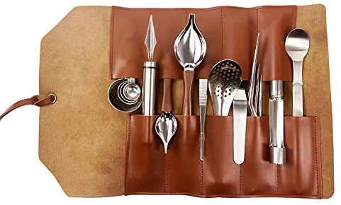 DUEBEL Professional Chef Plating Kit, 12-teiliges kulinarisches Beschichtungs-Set, Edelstahl (12-teilig)