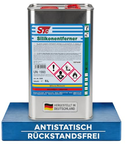 STC Silikonentferner 5L – antistatischer Silikonreiniger & Entfetter | professioneller Oberflächenreiniger für Autolack, Metall und Kunststoff – schnelltrocknend & rückstandsfrei – Made in Germany
