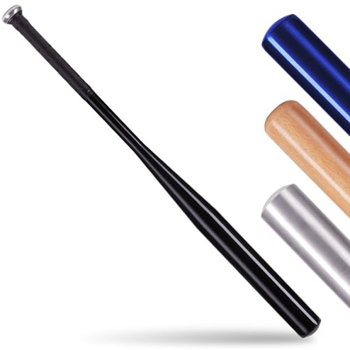 NAJATO Sports Baseballschläger – Aus Holz oder Aluminium – Robuste Verarbeitung & Rutschfester Griff – 81 cm lang