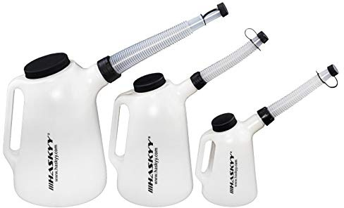 HASKYY Ölkannen 1L + 3L + 5L SET Kanne Kfz Werkzeug Messkanne Füllkanne