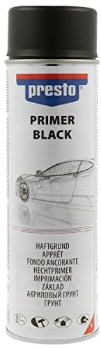 presto Universal Haftgrund Schwarz 500 ml – PRIMER - Grundierungsspray für Metall, Alu, Karosserie & Kunststoff, Schnelltrocknend, Schleifbar, Rostschutz