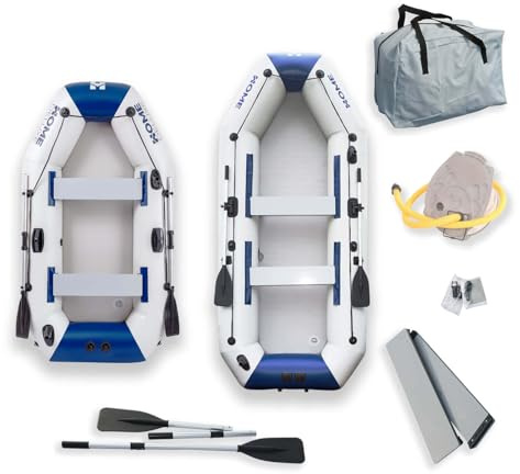 Home Deluxe - Schlauchboot Pike Large inkl. Motor - Material: strapazierfähiges PVC- Maße: LxB ca. 330 x 136 cm - für bis zu 5 Personen I Beiboot, Motorboot, Ruderboot
