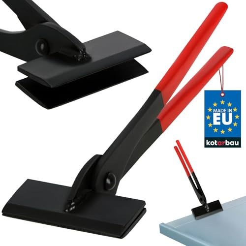KOTARBAU® Blechzange 100 mm Gerade 0º Geschmiedete Falzzange für Dachdecker zum Biegen von Blech mit Gummigriff