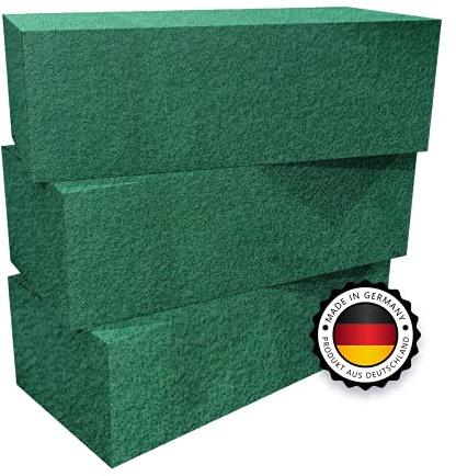 ELES VIDA DAS ORIGINAL Blumensteckschaum - Nasssteckschaum Set | 23 x 11 x 7,5 cm Steckmoos, Steckmasse, Steckziegel für Blumengestecke - Steckschwamm, Basteln, Feiern - DEUTSCHE HERSTELLUNG