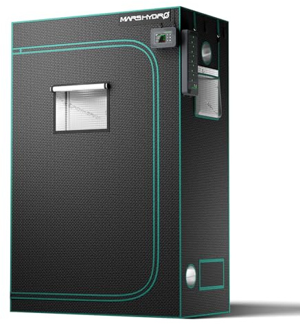 MARS HYDRO Growzelt 120x60x180cm,Indoor Grow Tent Reflektierende Mylar Zuchtzelte Hydrokultur,abnehmbaren Boden Tablett,für Pflanzen wachsen Raum