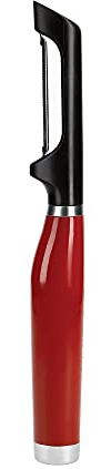 KitchenAid Euro-Schäler, Edelstahlschäler mit beweglicher Klinge für Früchte und Gemüse – Empire Rot