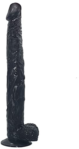 SeLgurFos Realistischer Dildos Stimulate G-Punkt für Sie,ealistische3D Hoden Dildos Sexspielzeug für Frauen Handfreier Analdildo Penisnachbildung - Riesendildo (Gesamtlänge 40CM)