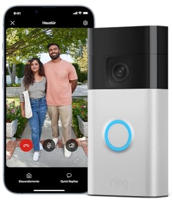 Ring Akku-Videotürklingel (Battery Video Doorbell) (2024) | WLAN-Videotürklingel-Sicherheitskamera, Selbstinstallation (in 5 Minuten) | mit eingebautem Akku I Privatsphäre-Einstellungen