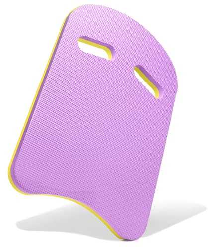 Schwimmbrett für Kinder und Erwachsene – Schwimmbrett aus EVA-Schaum mit sicheren Handlöchern, ideal für Schwimmübungen und Wassertraining (lila, U-förmig)
