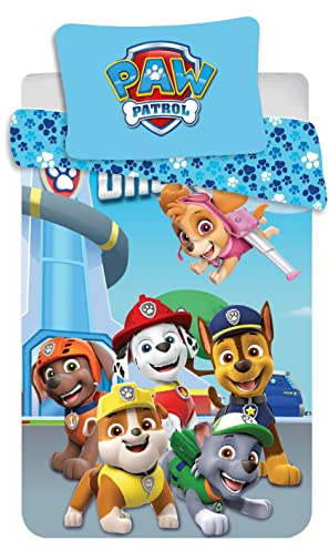 Jerry Fabrics PAW Patrol PP201 Babybettwäsche Kinderbettwäsche 100x135 cm