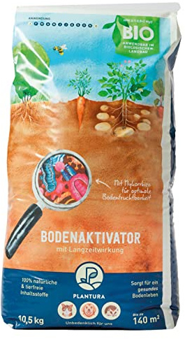 Plantura Bio-Bodenaktivator, mit lebenden Mykorrhiza-Pilzen, Langzeitwirkung, 10,5 kg für 140 m²