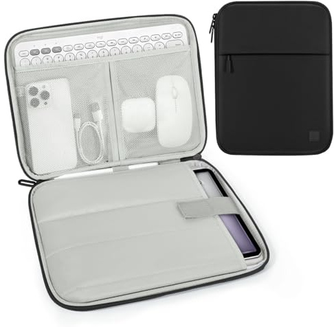 Dadanism 13 Zoll Tablet Tasche Hülle mit Polsterung, Schwarz | für iPad Pro M5/M4 13, iPad Air M4/M3 13, iPad Pro 12,9, MacBook Neo/Air 13 2026, Galaxy Tab S10+ 12,4, Tab P12 12,7