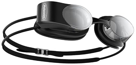 Holoswim Smarte Schwimmbrille 2S, Echtzeitanzeige, KI-Datenanalyse, Schwimmzugerkennung, Antibeschlag | Auslaufsicher |Passform | IPX8 wasserdicht, Schwimmbrille für Erwachsene, Männer und Frauen