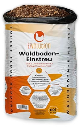 eivolution Waldboden-Einstreu 60L Kaninchen Hühner - Staubfrei, Kompostierbar & Geruchsbindung