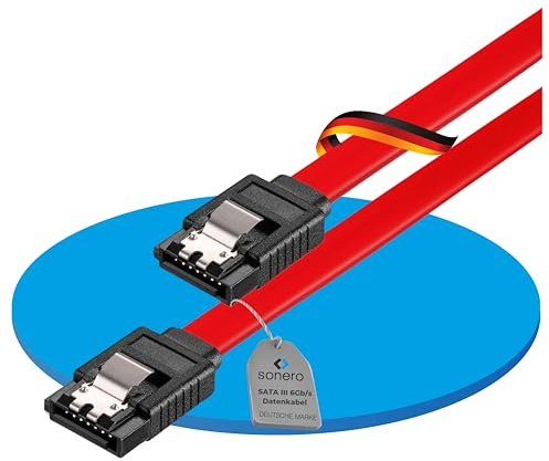 Sonero® SATA III 6Gb/s Datenkabel, 0,30m, rot