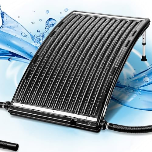 Jaxguom 2026 Neu Solar Poolheizung, Solarkollektor 113 x 65 x 35cm Höhenverstellbar,Pool Solarheizung 10000 L/H,32-38mm Anschluss Poolheizung Erweiterbar,für Warmwasser Gartendusche Pool