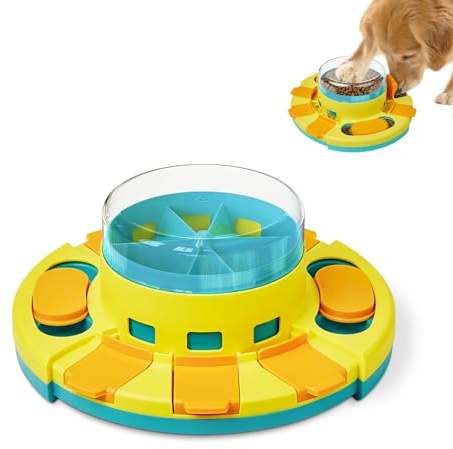 Potaroma Hundespielzeug Intelligenz, Hunde Intelligenzspielzeug 2 Ebenen Puzzle-Spielzeug, langsamer Feeder & Leckerli-Futterspielzeug, geeignet für kleine, mittlere & große Hunde, 10,7 cm Höhe