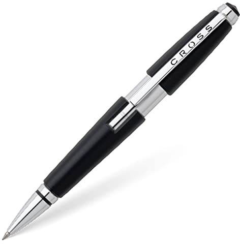 Cross Edge Rollerball (Strichstärke M, Schreibfarbe: schwarz, nachfüllbar, inkl. Premium Geschenkbox) schwarz