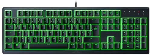 Razer Ornata V3 X - Flache Membran-Tastatur mit Chroma RGB (Lautlose Membran-Switches, Ergonomische Handballenauflage, Tastenkappen Anti-UV-Beschichtung) QWERTZ DE-Layout | Schwarz