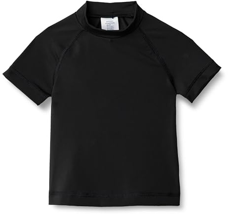 Amazon Essentials Jungen Kurzärmliges Rashguard T-Shirt, Schwarz, 6-7 Jahre