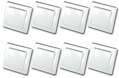 DELPHI 8er Set Wechsel-Schalter weiß 250V~/ 10A
