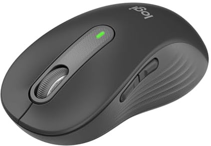 Logitech Signature M650 L Kabellose Maus - für große Hände, Leise Klicks, Anpassbare Seitentasten, Bluetooth, Kompatibilität mit mehreren Geräten - Grau