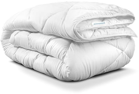 Schiesser Ganzjahresbettdecke Hygge | leichte Steppdecke mit Flauschiger Füllung | für Sommer und Winter | in der EU produziert | schadstoffgeprüft gemäß Oeko-TEX® Standard 100 | 135x200 cm
