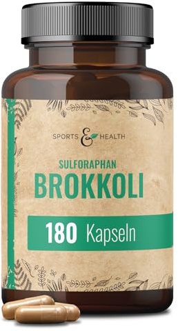Brokkoli Kapseln - 180 Sulforaphan Kapseln Hochdosiert - Vegan - Ohne Füllstoffe - Abgefüllt In Deutschland - Aus Brokkoli Extrakt - Sulphoraphan Broccoli Extract