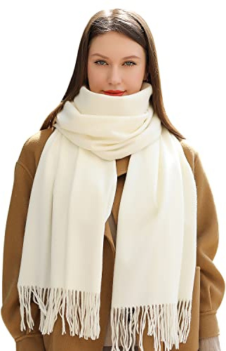MASADA Damen Winterschal warmer und weicher Schal - Creme