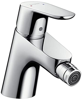 hansgrohe Focus Einhebel-Bidetarmatur mit Zugstangen-Ablaufgarnitur, Chrom, Auslaufhöhe 70mm
