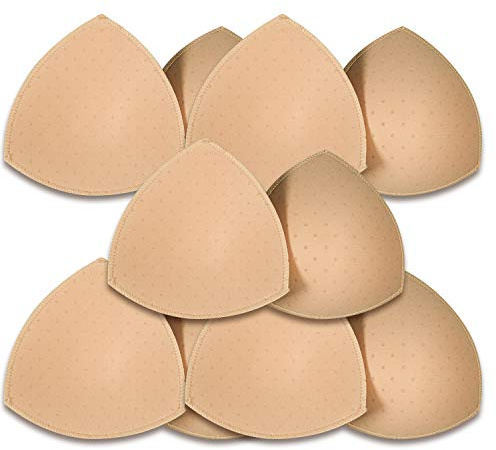 SKENGWEL 5 Paar BH-Pads, Einsätze, Sport-BH-Cups, Einsätze, abnehmbare Brustvergrößerungen, Einsätze für Damen, Bikini, Badeanzug