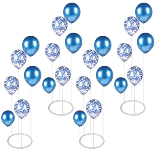 4PCS Ballon Stick Halter Luftballons Ständer Runde Basis Ballonstäbe 2026 Neuer Ballonhalter für Hochzeit, Geburtstag, Party, Jahrestag, Dekoration