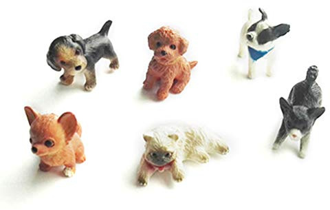 FOLODA 6 Stücke Miniatur Für Katze Hund Modell Spielzeug Figur Realistische Biologische Figur Statue Interaktive Schreibtisch Kuchen