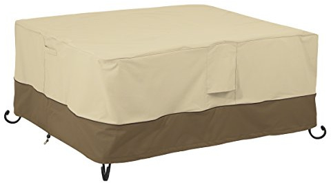 Classic Accessories Veranda Rechteckige Abdeckung für Feuerstelle/Tisch, Kiesel/Rinde/Erde (142 cm)
