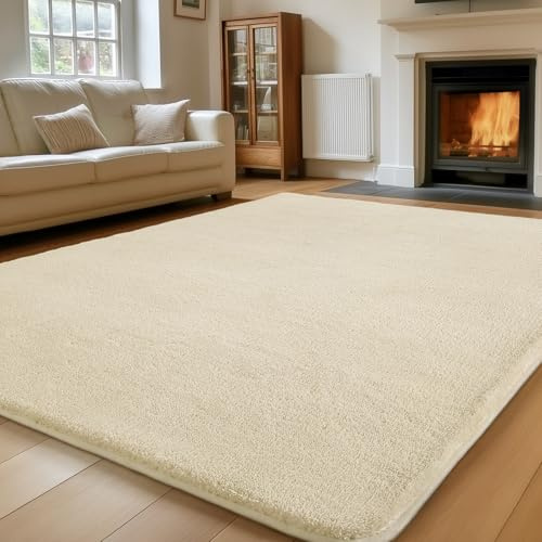Sour Lemon Teppich Wohnzimmer 120x160, Beige Waschbar Kinderzimmer Mädchen Junge Schlafzimmer Grau Carpet Gegend Kurzflor Flauschig Rutschmatte