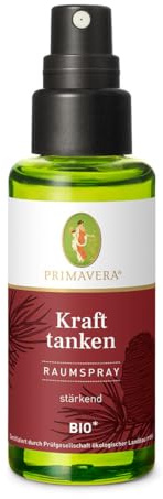 PRIMAVERA Raumspray Kraft tanken bio* 50 ml - Zeder, Kardamom und Bergamotte - Aromadiffuser, Aromatherapie - stärkend - vegan
