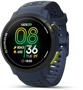COROS PACE Pro GPS SPORTUHR: 1,3-Zoll-AMOLED-Touchscreen, Unser schnellster Prozessor bisher, 20 Tage Akkulaufzeit, Navigation mit globalen Offline-Karten, Schlaftracking, Laufen, Radfahren, Blau