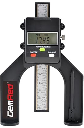 Digitaler Tiefenmesser, GemRed Höhenmesser Präzision 0-80 mm mit Magnetischen Füßen für Frästisch, Holzbearbeitung und Maschinenbau